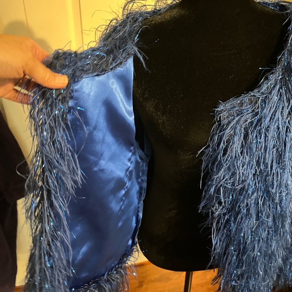 Blue Fuzzy Jacket - Picture 3 of 4